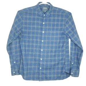 Bonobos Slim Fit L Navy Blue Cotton Flannel Shirt